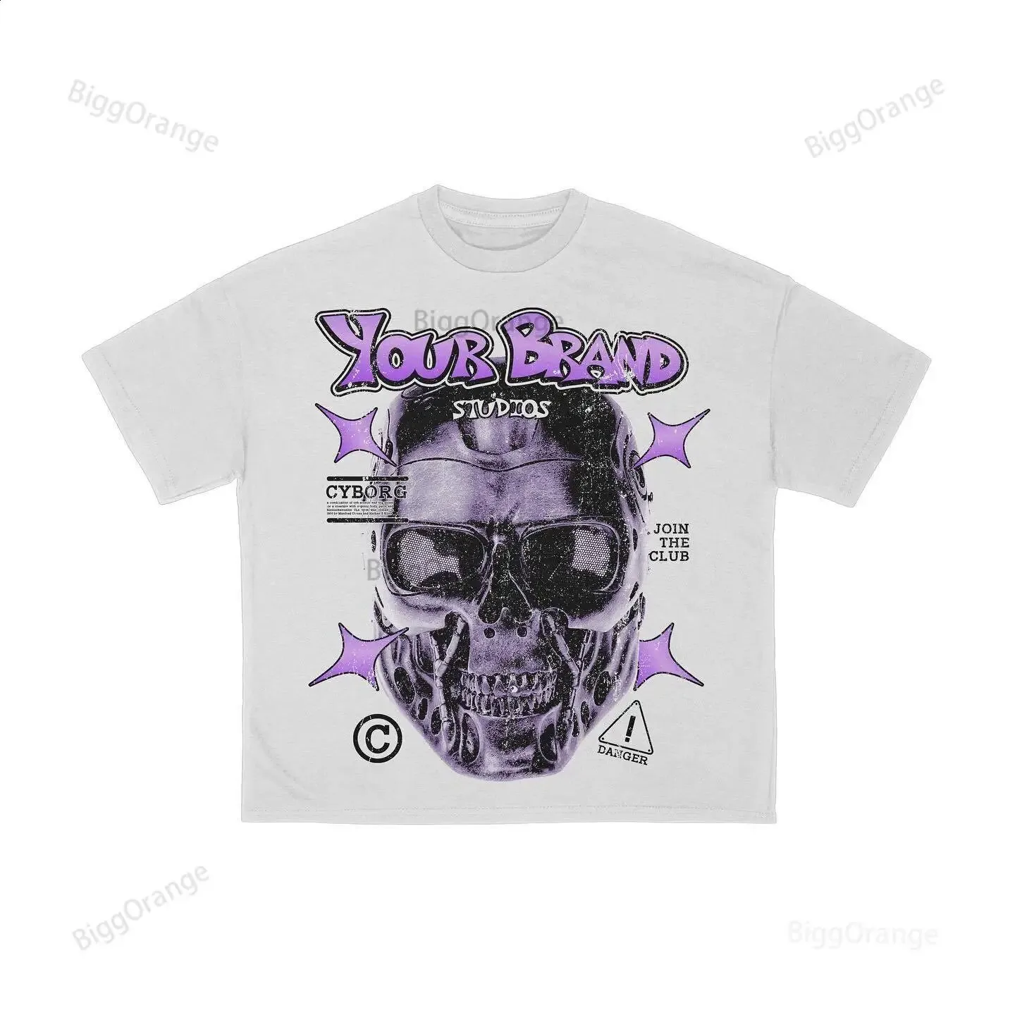 Y2k Retro Tie Dye Nummer T-Shirts Gothic Hip Hop Grafik Graffiti Print Cropped Top für Männer Übergroße lose lange Ärmel_voghion.com