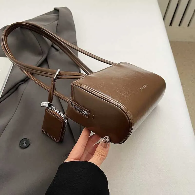 Designer Tasche LEFTSIDE 2-teilig/Set klein PU Leder quadratisch 2024 Winter Y2K neue modische Damen Tasche mit Geldbörse Handtasche_voghion.com