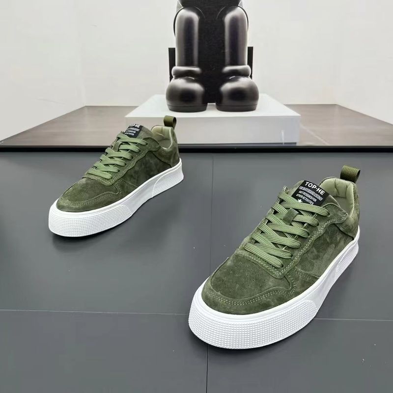 Große Größe 45 2024 Herren 46 Ledergesicht Modische Und Vielseitige Trendige Casual Board Weiche Sohlen Low Top Schuhe_voghion.com