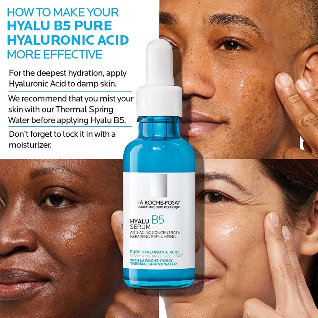 La Roche-Posay Hyalu B5 Pure Hyaluronic Acid szérum ránctalanító, öregedésgátló és finom vonalak elleni arc esszencia érzékeny bőrön is biztonságos_voghion.com