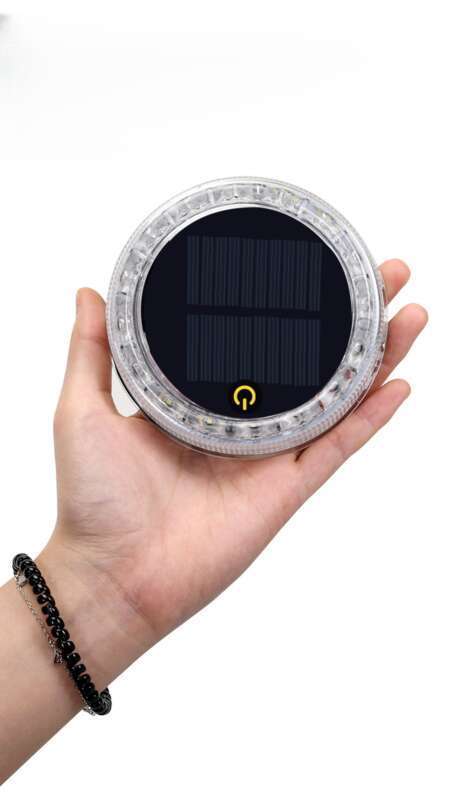Feu d'avertissement circulaire à sept couleurs pour camion à énergie solaire, anti-collision arrière, troisième génération_voghion.com