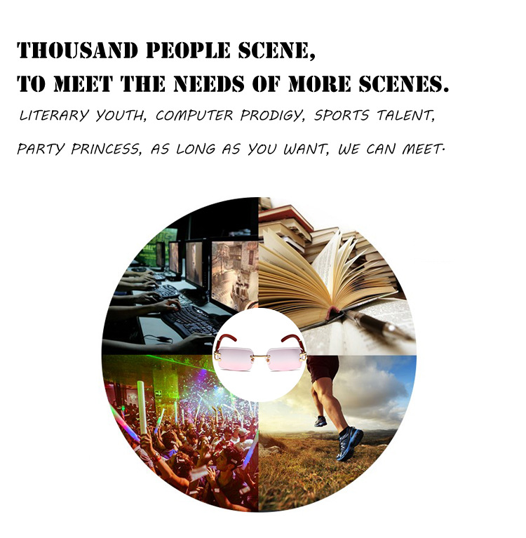 Neue Sonnenbrille mit Leopardenkopf und Holzmaserung für Damen und Herren, doppelstrahlige, diamantbesetzte explosive Brille_voghion.com