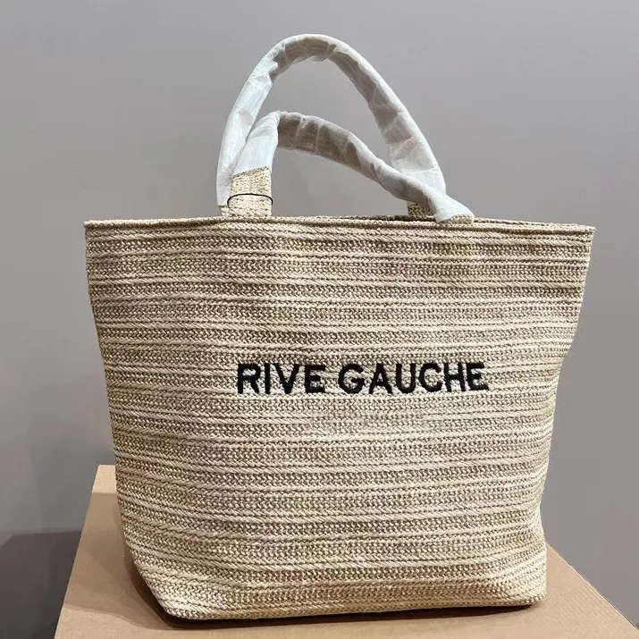 classic Handbag Beach Womens Rive Gauche Tote Basket Bag Man Clutch Weave Straw Large Shopping Designer Messenger_voghion.com