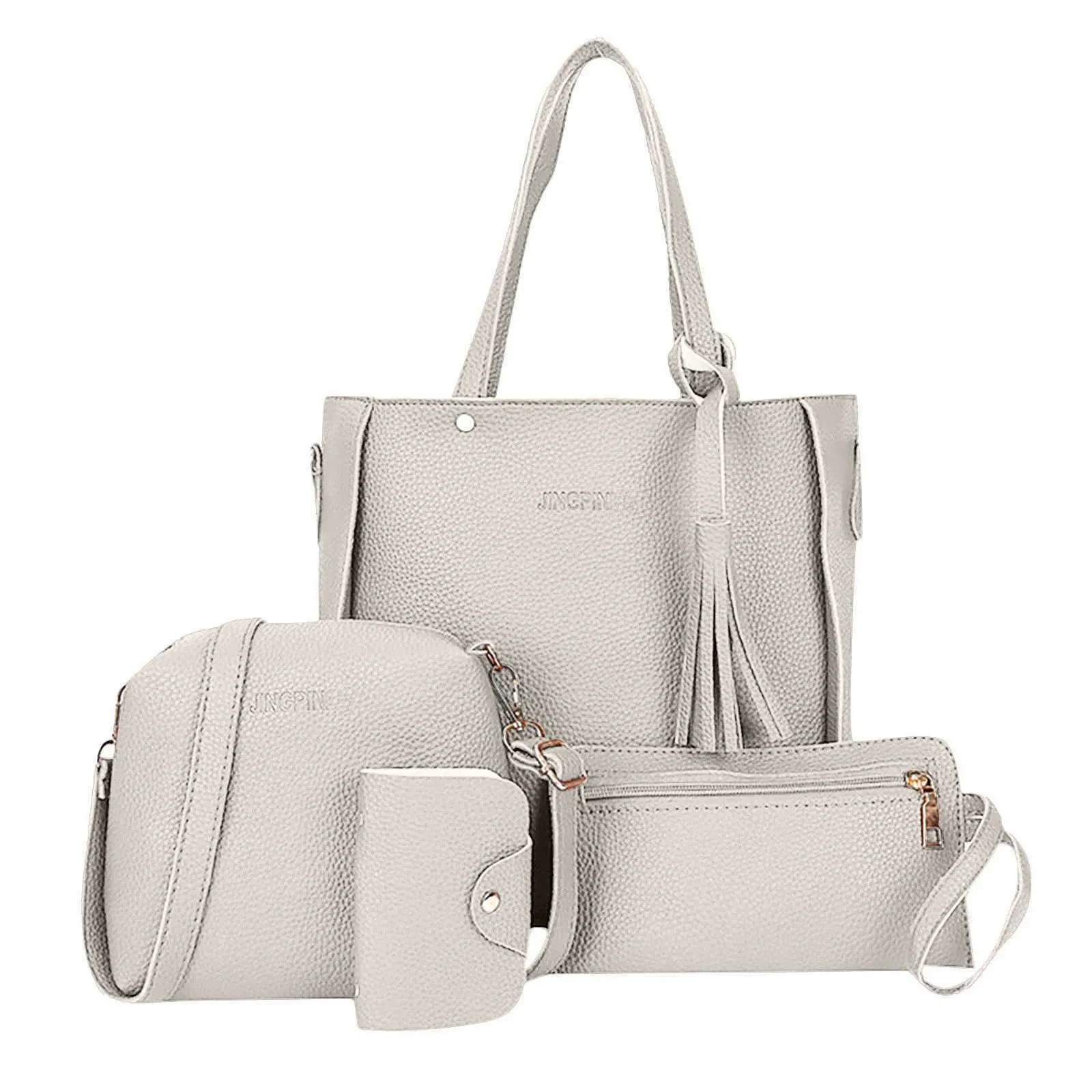 Donna 2021 Nuova Moda Quattro Pezzi Borsa A Tracolla Messenger Portafoglio Borsa A Mano Carteras Bolsas Para Mujer 2024 BagsC241216_voghion.com