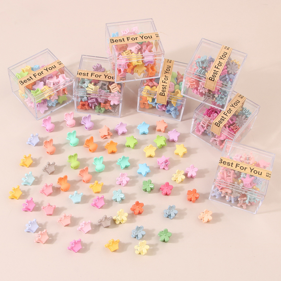 Guanyang candy color boxed hairpin small clip children's cute mini small clip bangs side clip broken hairpin_voghion.com