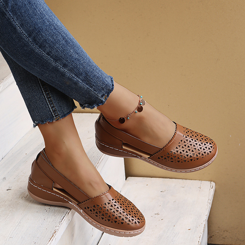 Modische, lässige, perforierte Schuhe für Damen_voghion.com