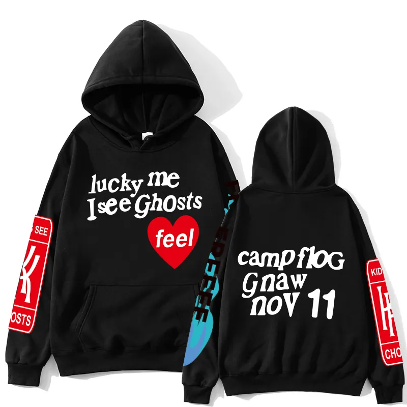 Herenhoodies Haruku Graffiti Lucky Me I See Ghosts Letter Winter Sweatshirts Heren en Dames Hoodie Hip Hop Oversized_voghion.com