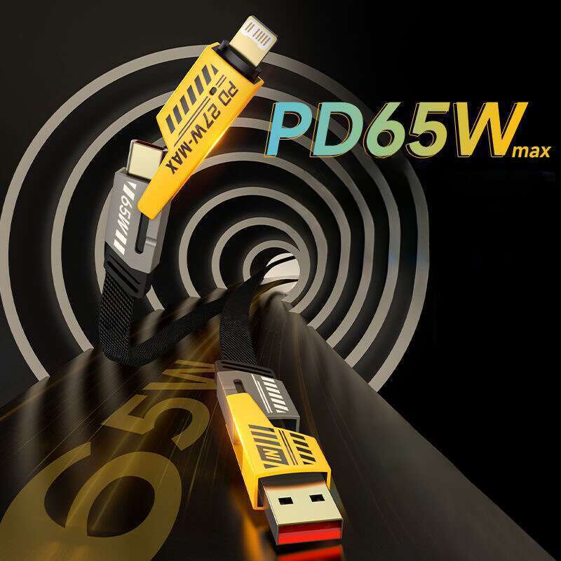 Beimo Data Mech Four In One Fast Suitable For IPhone Huawei Tablet Charging Cable Type-C_voghion.com