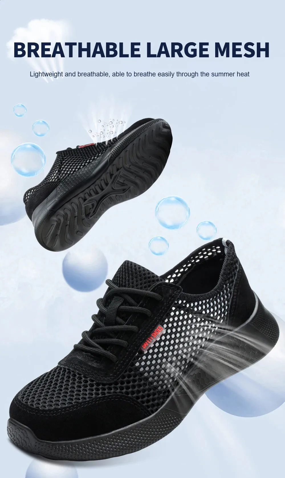 Breathable Safety Shoes For Men Lightweight Protective Work Boots_voghion.com