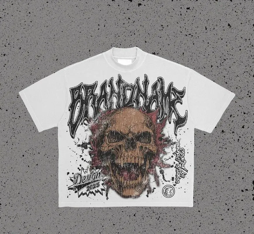 Y2k Retro Tie Dye Nummer T-Shirts Gothic Hip Hop Grafik Graffiti Print Cropped Top für Männer Übergroße lose lange Ärmel_voghion.com