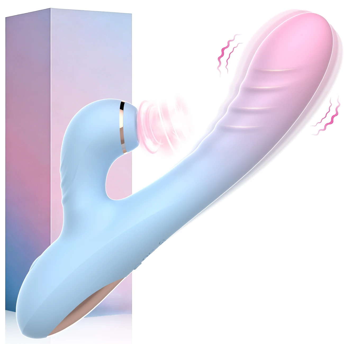 Dildo vibrateur avec aspiration pour stimulation intense_voghion.com