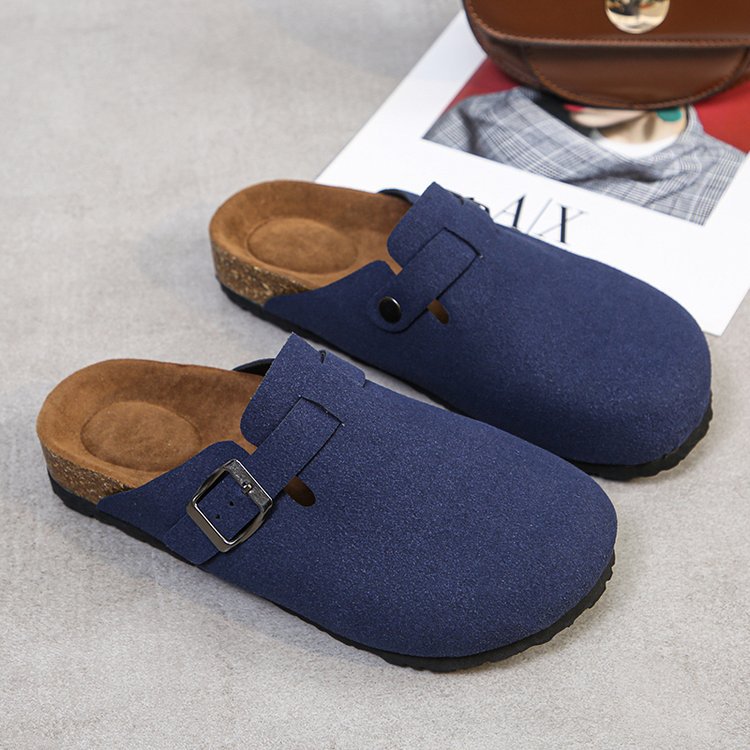 Damenmode matt Persönlichkeit großen Kopf Halb Tote Muller Schuhe_voghion.com