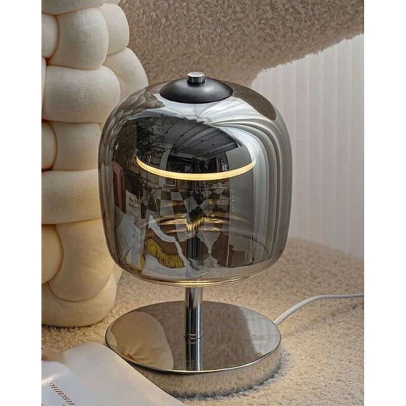 Desk Style Desk High-end Bedroom Bedside Bed Lamp Light Luxury Geometric Simplicity Transparent Ins_voghion.com