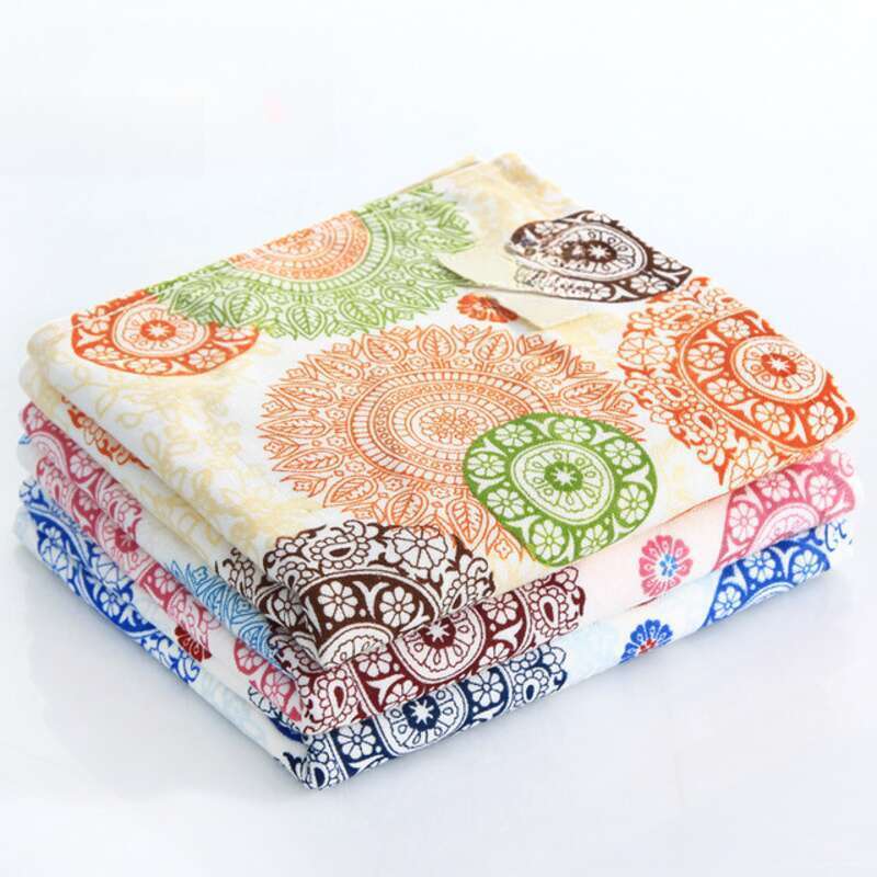 Vierkanten Bamboevezel Dames Kinderen Bedrukt Textiel Kleine Handdoek Zacht Absorberend_voghion.com