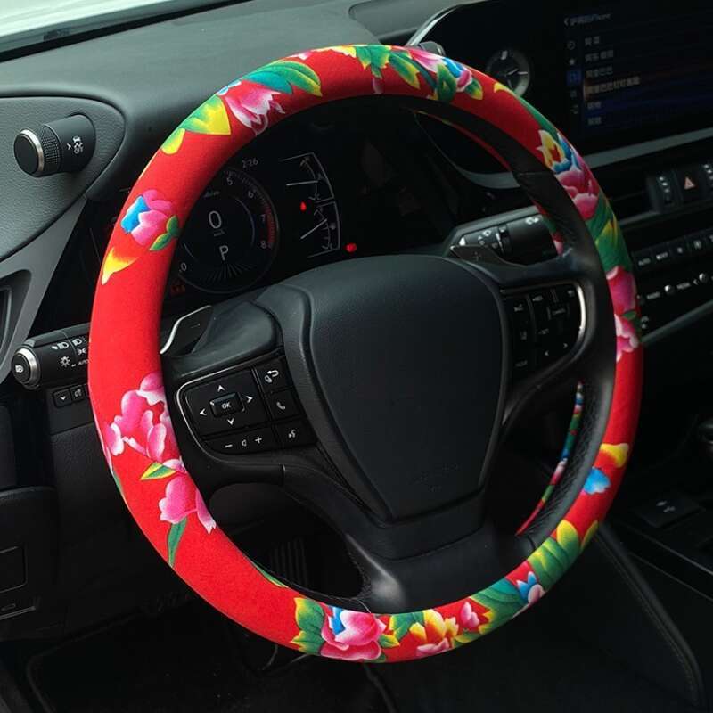 Volan auto Jdm China-Chic Northeast Calico personalizat, modificare creativă, antiderapant, patru anotimpuri_voghion.com