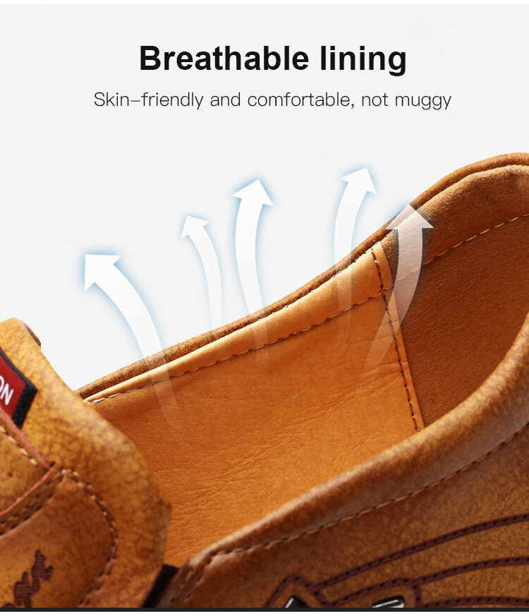 vivinatural Handmade Cowhide Breathable Casual Leather Shoes Fashionable and stylish_voghion.com