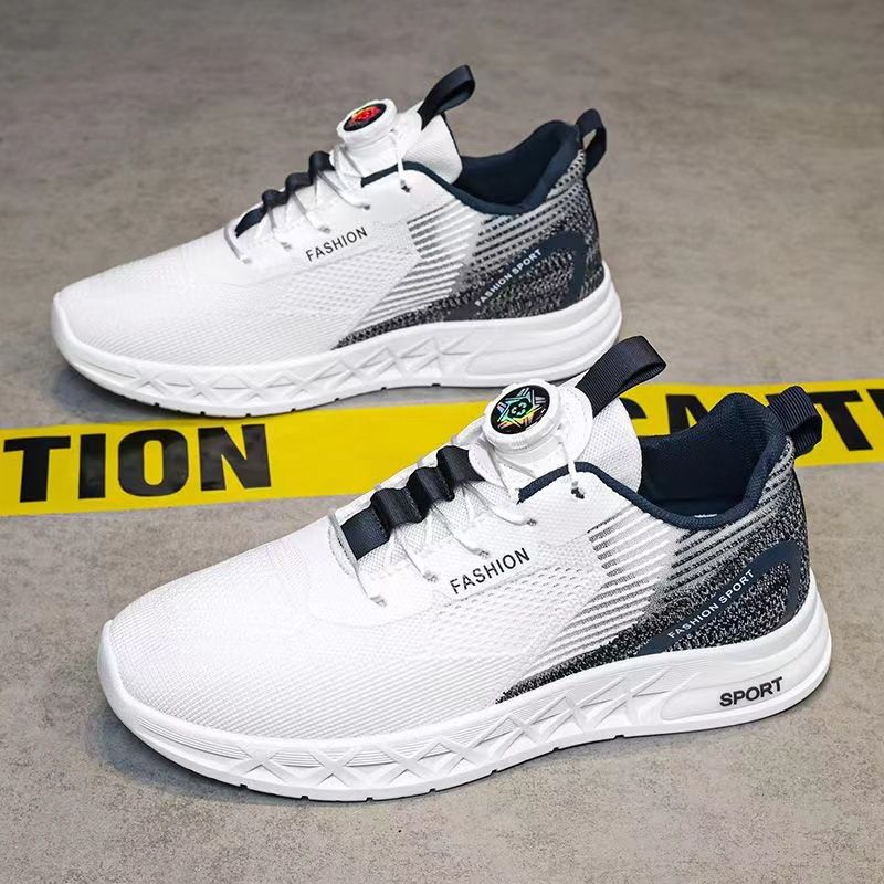 Men's 2024 summer new breathable fashionable mesh men's trendy and versatile rotating buckle sports shoes_voghion.com