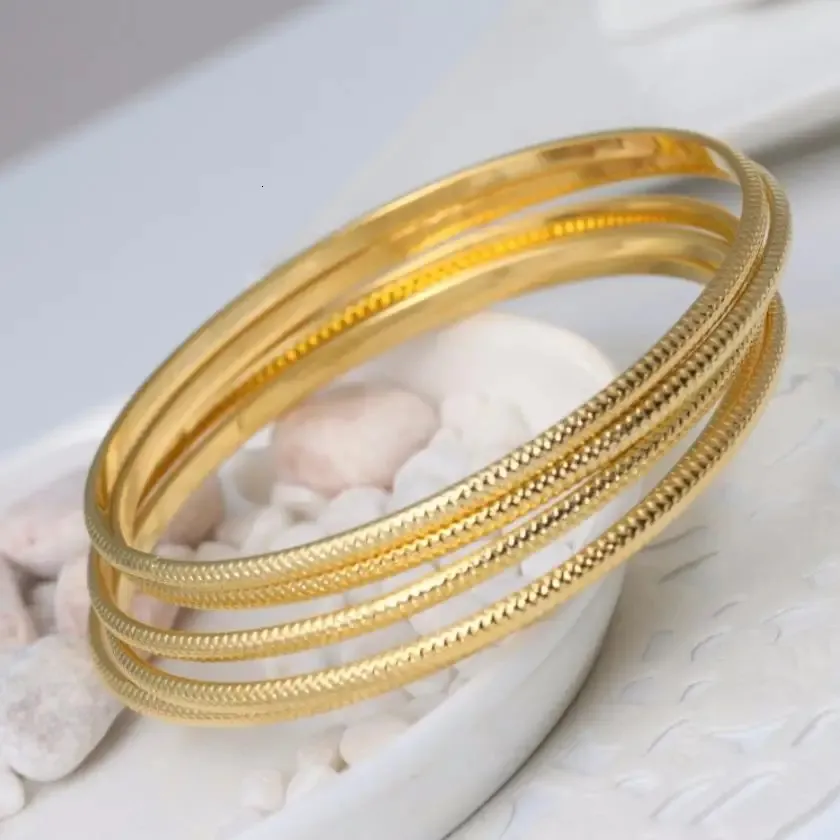 Beautiful Sterling Silver Bangle Bracelet For Women Pair Set_voghion.com