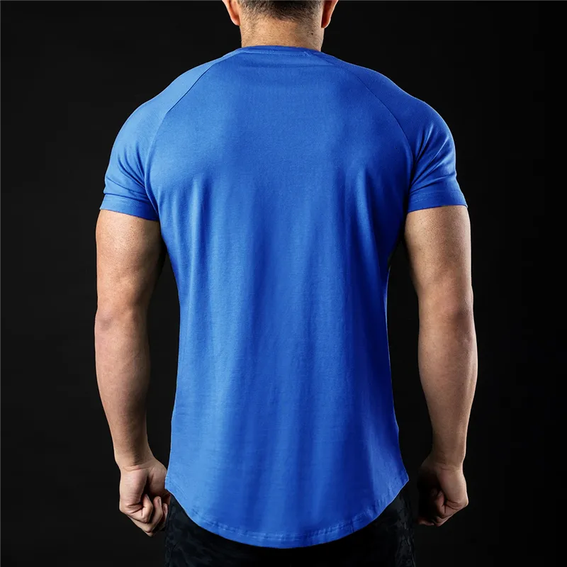 Men's T-Shirts Plain T Shirt Men Fashion Tee Shirts Summer Cotton Short Sleeve Tshirt Fitness Mens Gym Clothing Casual Sports T Shirts 230606_voghion.com