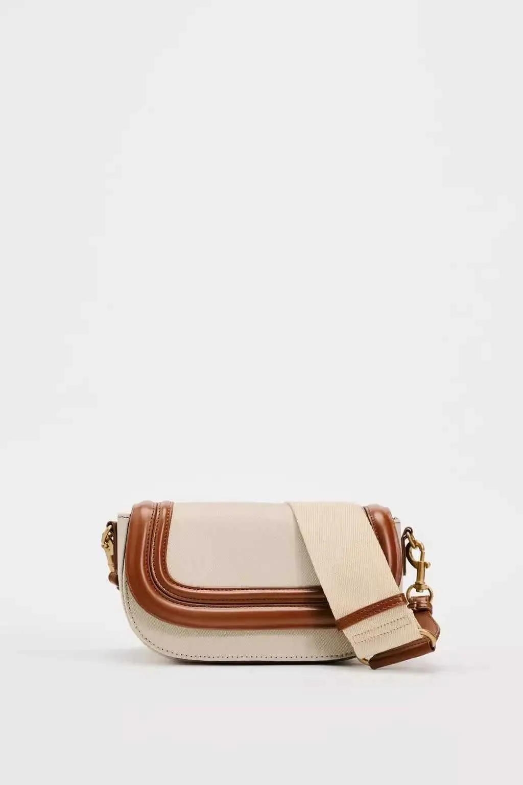 Stylish Women's Saddle Bag With Wide Shoulder Strap Pu Leather_voghion.com