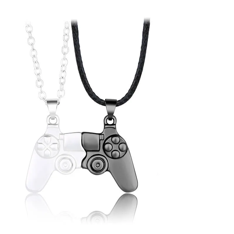 Catene Collana magnetica Console di gioco Coppia Un paio di pietra di magnetite Personalità Uomini e donne Regalo di San Valentino_voghion.com