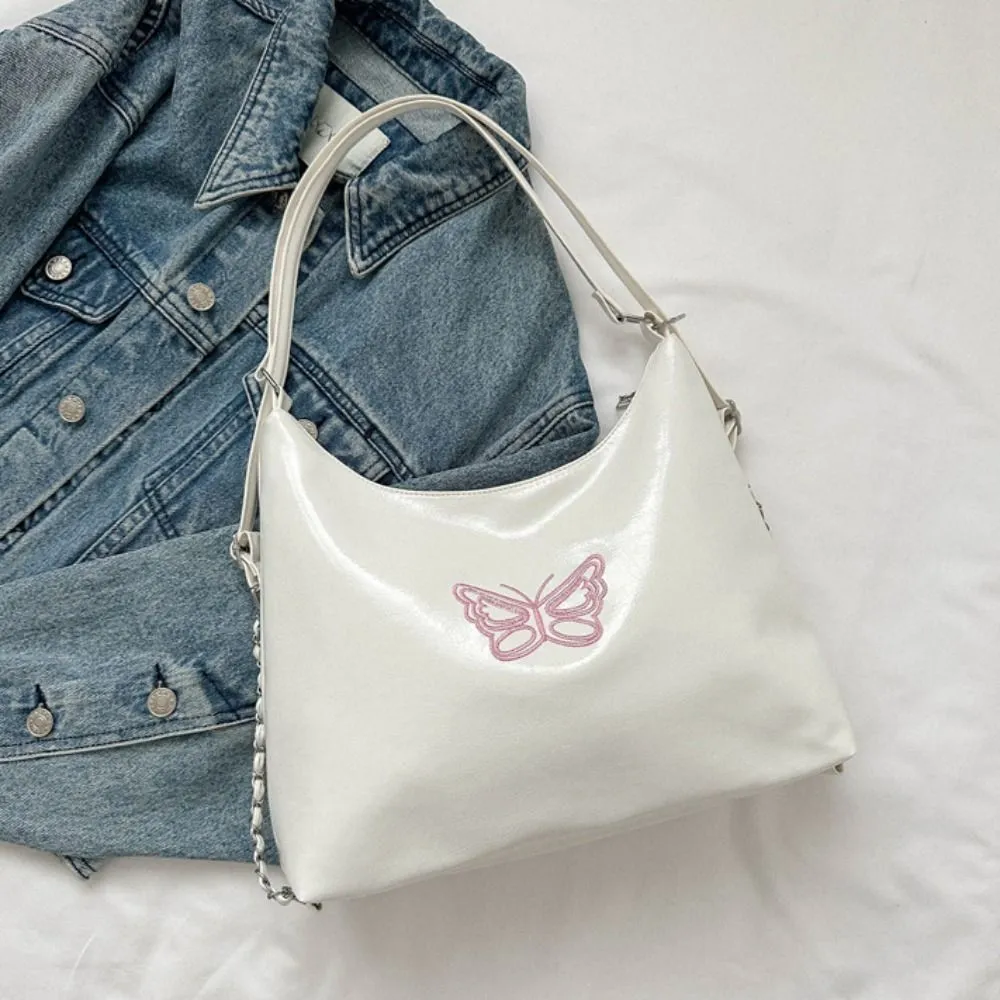 Multifunktionale PU-Lederkette Schultertasche Dual Purpose Korean Style All-Match Große Kapazität Einkaufstasche Geschenk_voghion.com