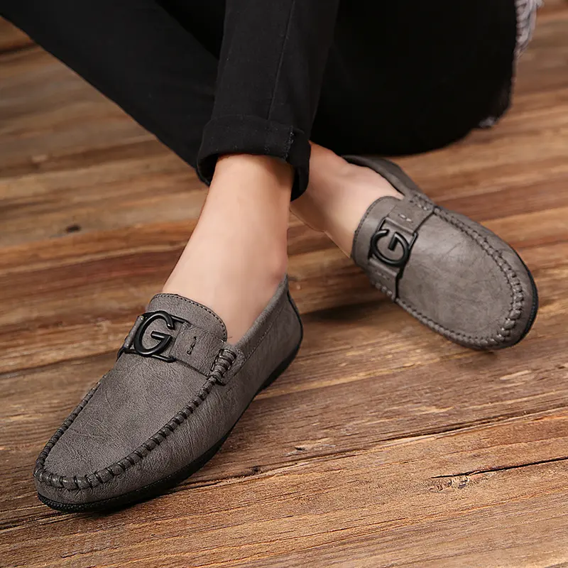New Doudou Shoes Men's Small Leather Shoes Casual Lazy Shoes_voghion.com