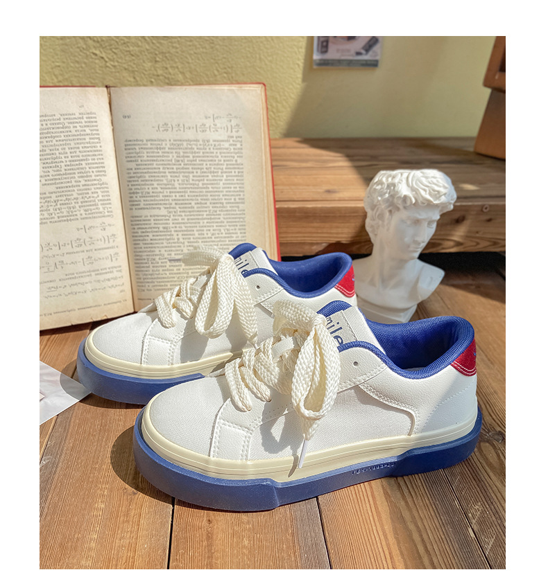 Women's Canvas Shoes Casual Round Toe Thick Sole Trainers_voghion.com