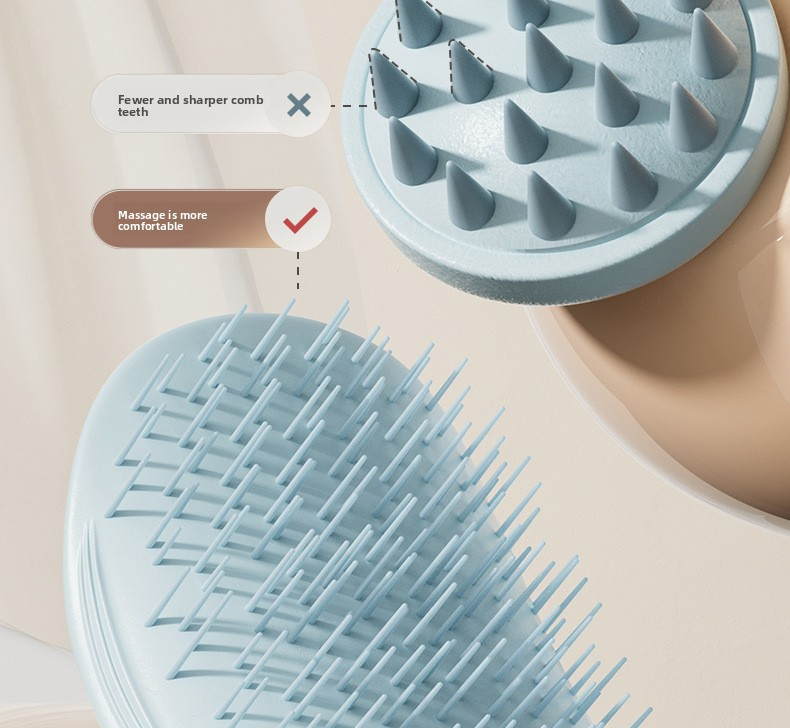 Shampooborstel voor hoofdhuidmassage voor vrouwen - Haarwasapparaat voor thuisgebruik voor diepe reiniging en verzorging onder de douche_voghion.com