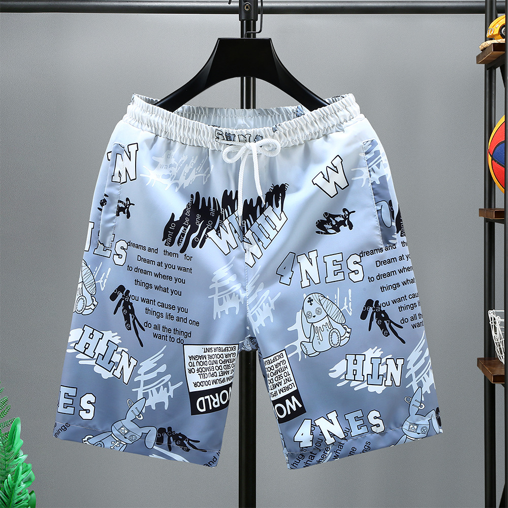 Pantaloncini da uomo estivi larghi e taglie forti Pantaloni centrali casual da mezza spiaggia alla moda e alla moda_voghion.com