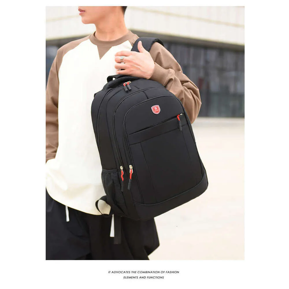 Neie texturéierte Rucksack fir Männer mat grousser Kapazitéit, Geschäftscomputerrucksak, Studentenrees-Schoultasch_voghion.com