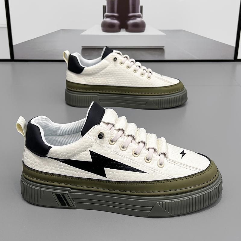 Vielseitige Casual Boardschuhe für Herren im Frühling, Teenager können auf Lederoberflächen treten, mit dicken Sohlen_voghion.com