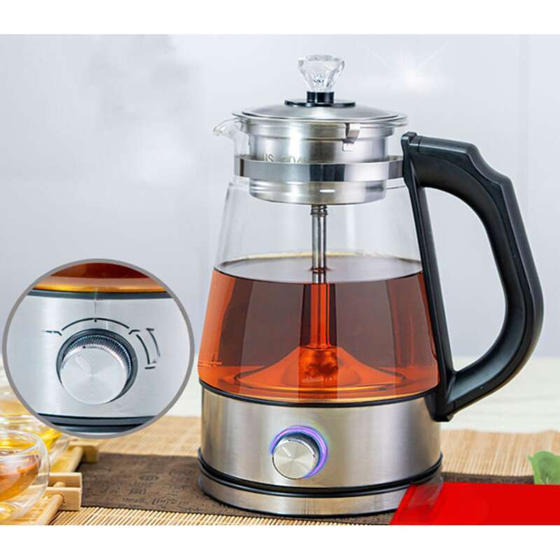 Uus Spray Black Tea Pu'er Steam täisautomaatne klaasist tervisekann, isoleeritud elektriline teekann_voghion.com