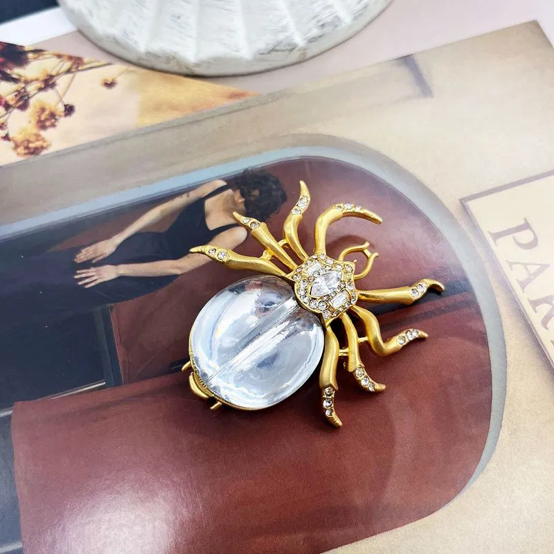 Broschen Spinne Insekt Pins Strass Glas Schmuck Persönlichkeit Für Frauen Dekoration_voghion.com
