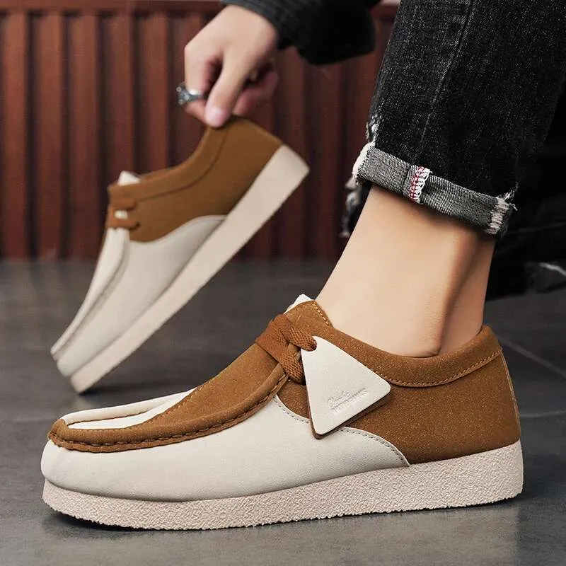 Scarpe casual da uomo in scamosciato comode slip-on da camminata_voghion.com