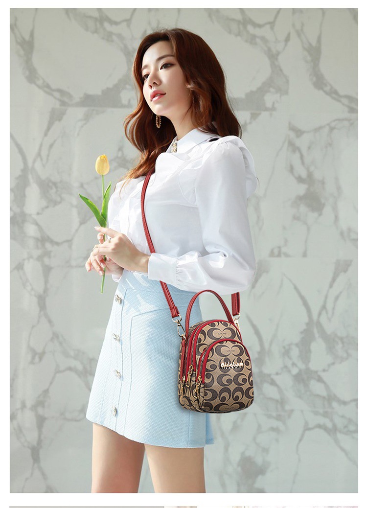 Three-layer Mobile Phone Small Bag, Women's Bag, Messenger Bag, Versatile Soft Leather Bag, Shoulder Bag, Handbag._voghion.com