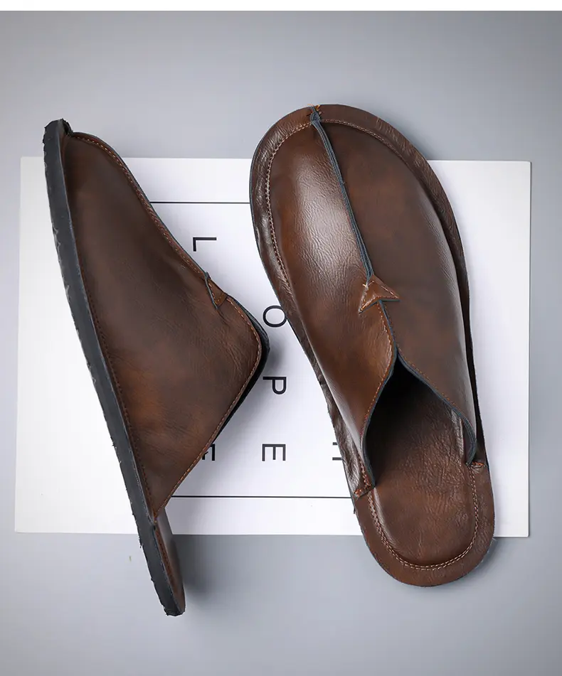 Men's Microfiber Leather Sandals Casual Summer Beach Slippers_voghion.com