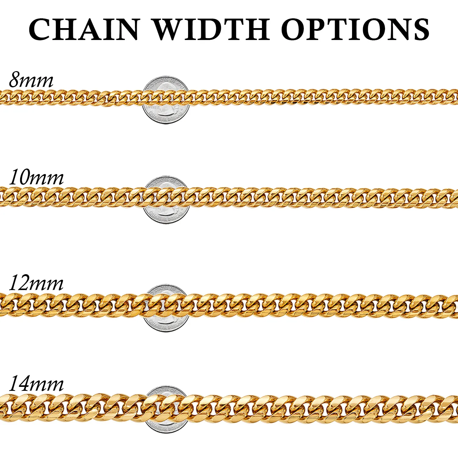 8mm-14mm Hip Hop Sainless Seel Miami Cuban Link Kette Halskette Voll 5A Zirkon Verschluss Gold Plaed Zubehör Schmuck_voghion.com