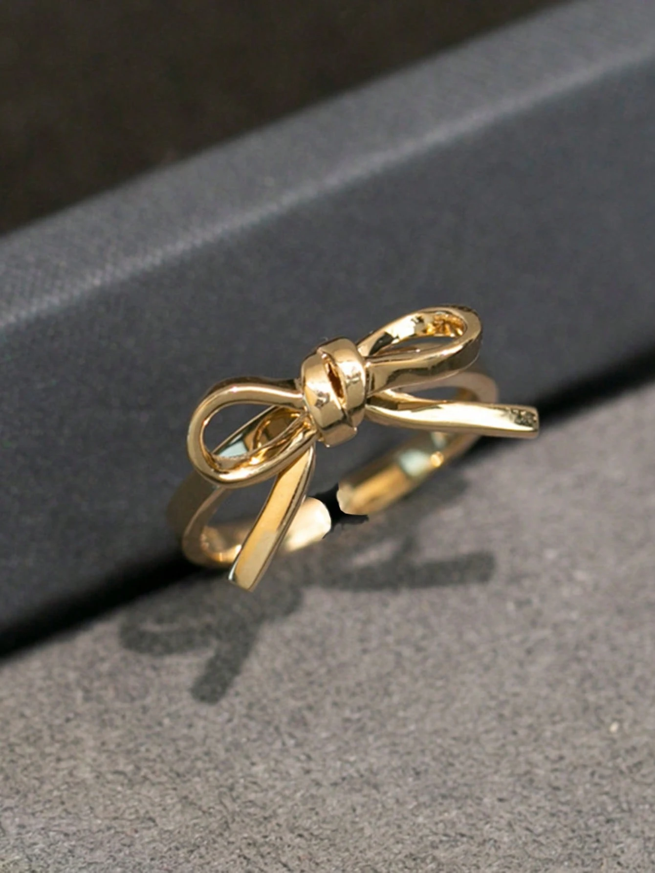 1 Stück Damenring mit goldener Schleife, offener Ring, perfekt für Brautpartys, Festivals, elegantes Geschenk für Erwachsene_voghion.com