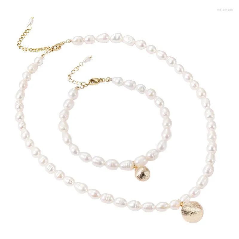 Perlenhalskette Und Armband Set Für Damen Im Retro Stil_voghion.com