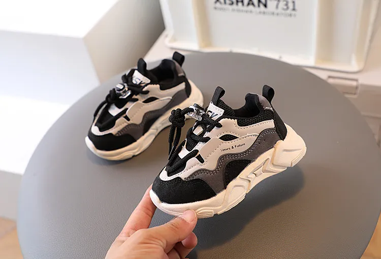 Zapatillas deportivas para niños pequeños 2025, informales, de malla y cuero, para correr en la escuela, de 1 a 6 años_voghion.com