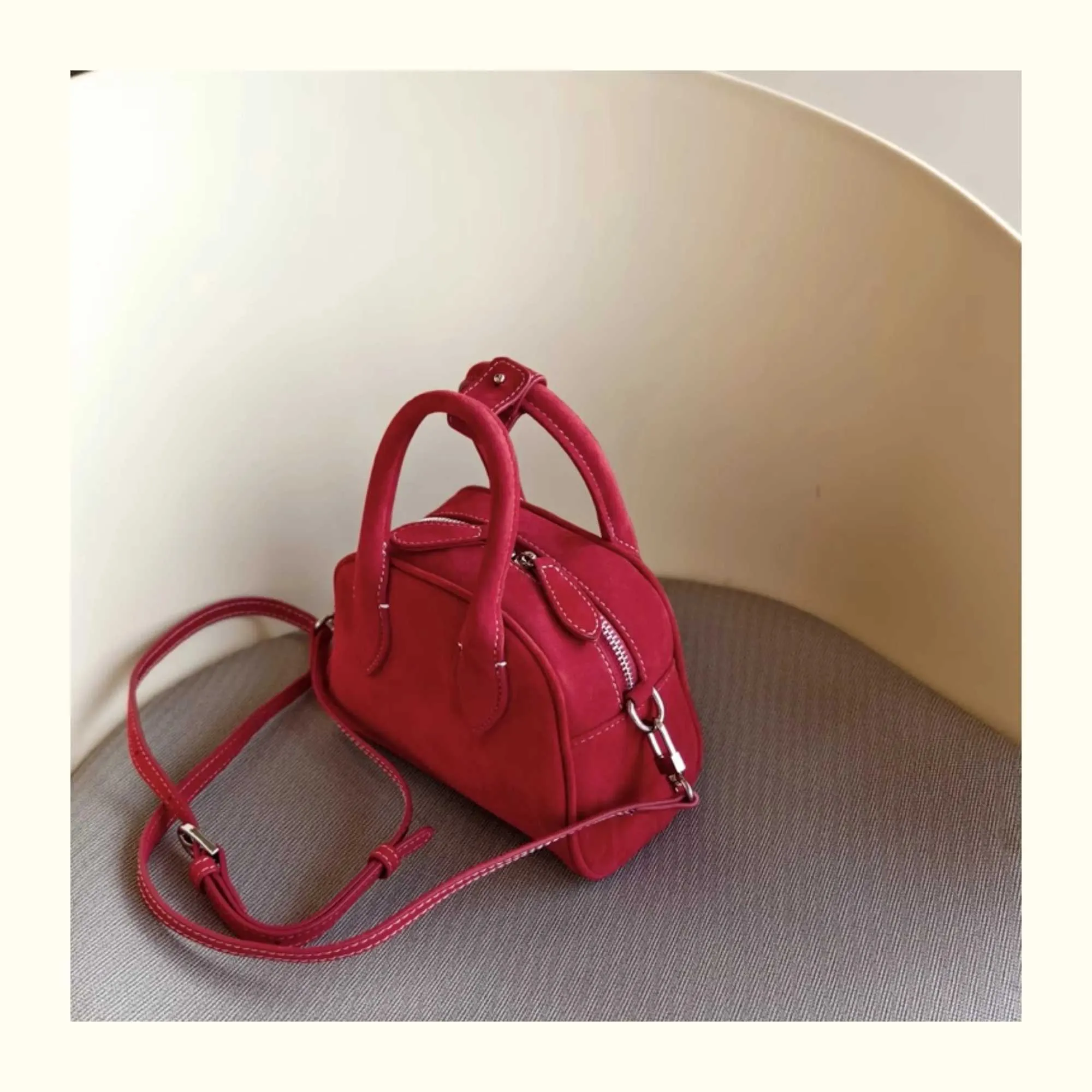 Suède pillow crossbody tas dames retro echt lederen handtas_voghion.com