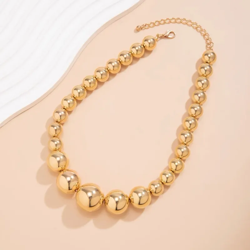 Chains Edgy Gothic Beads Chain Accessory Fashionable Neckchains Ornament For Gatherings_voghion.com