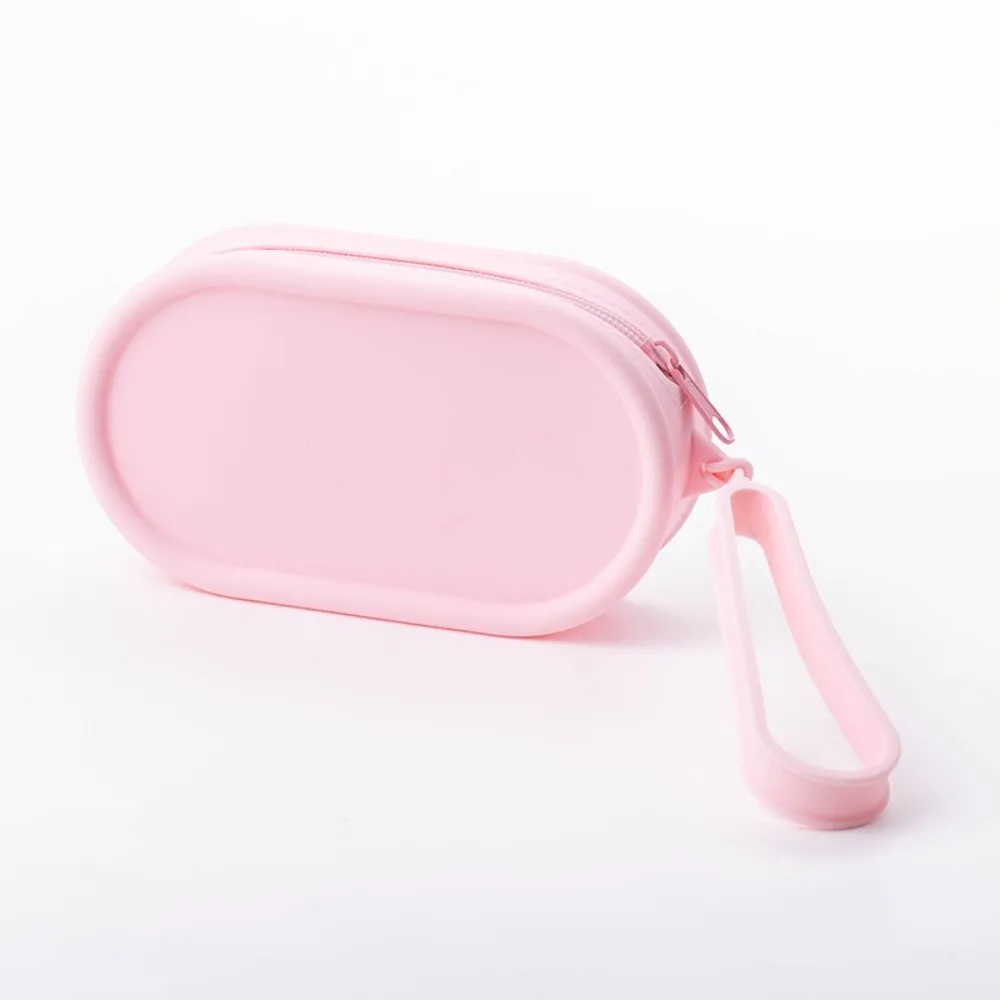 Porte-monnaie en silicone, grande capacité, étanche, pochette de voyage, couleur unie, fermeture éclair, sac pour écouteurs, pour femmes et filles_voghion.com