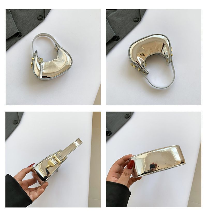 Bonbonfarbene Halbmondtasche mit ausländischer Textur, Damendesign-Tasche 2024, neue personalisierte_voghion.com