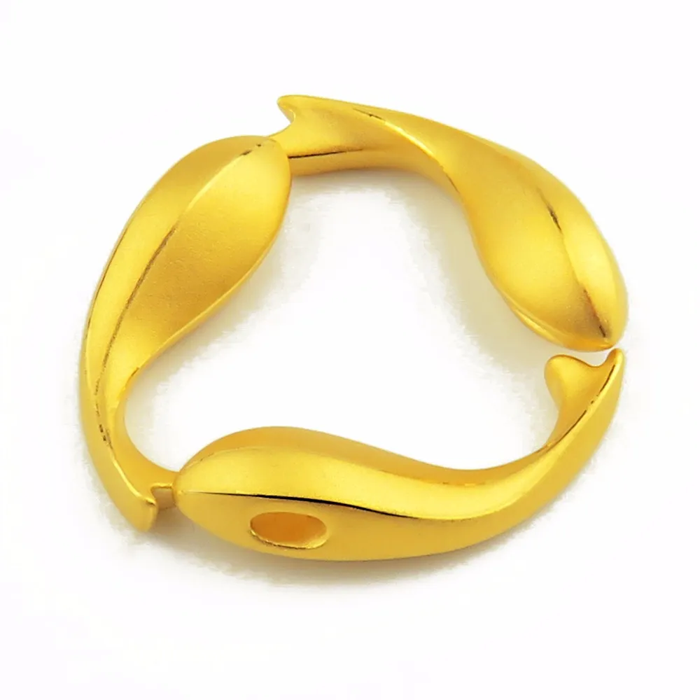 Collane con ciondolo Arrivo Oro giallo puro 3D 999 Pesce 1,58 g_voghion.com