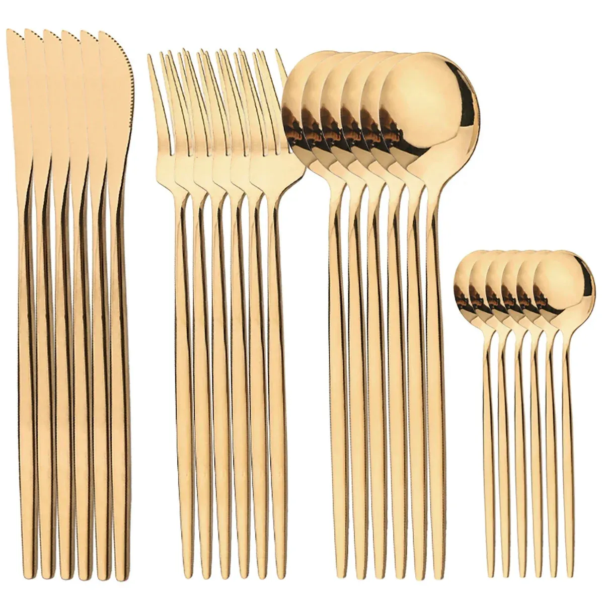 24-Pc Cutlery Set - Mirror Finish｜Gift Box｜EU Food Safe_voghion.com
