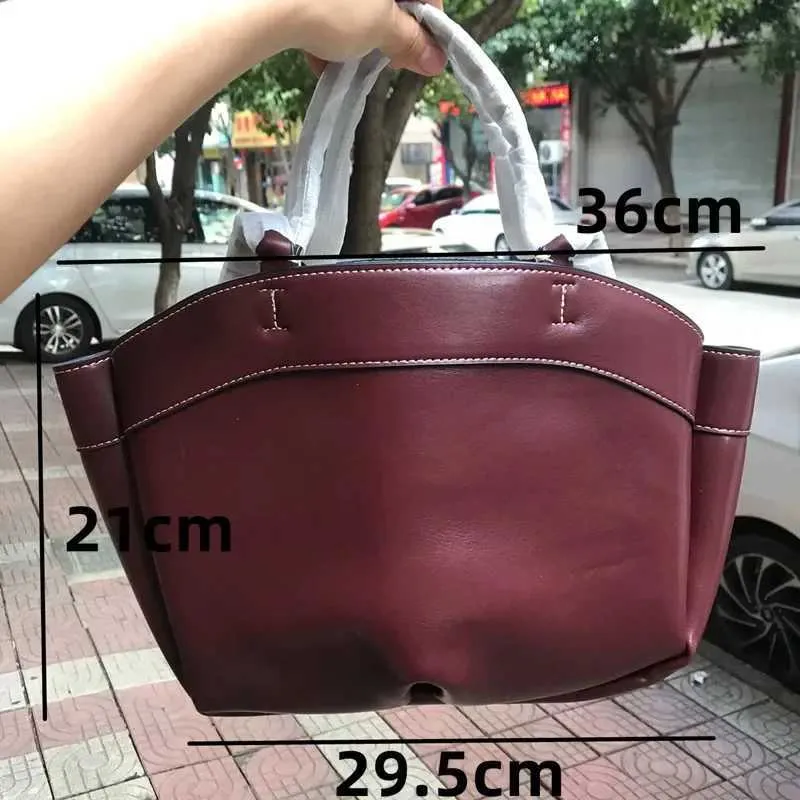 Sac à bandoulière rétro en cuir PU pour femme, pochette sous les bras, grande capacité, décontracté, portable, seau, Handba241218_voghion.com