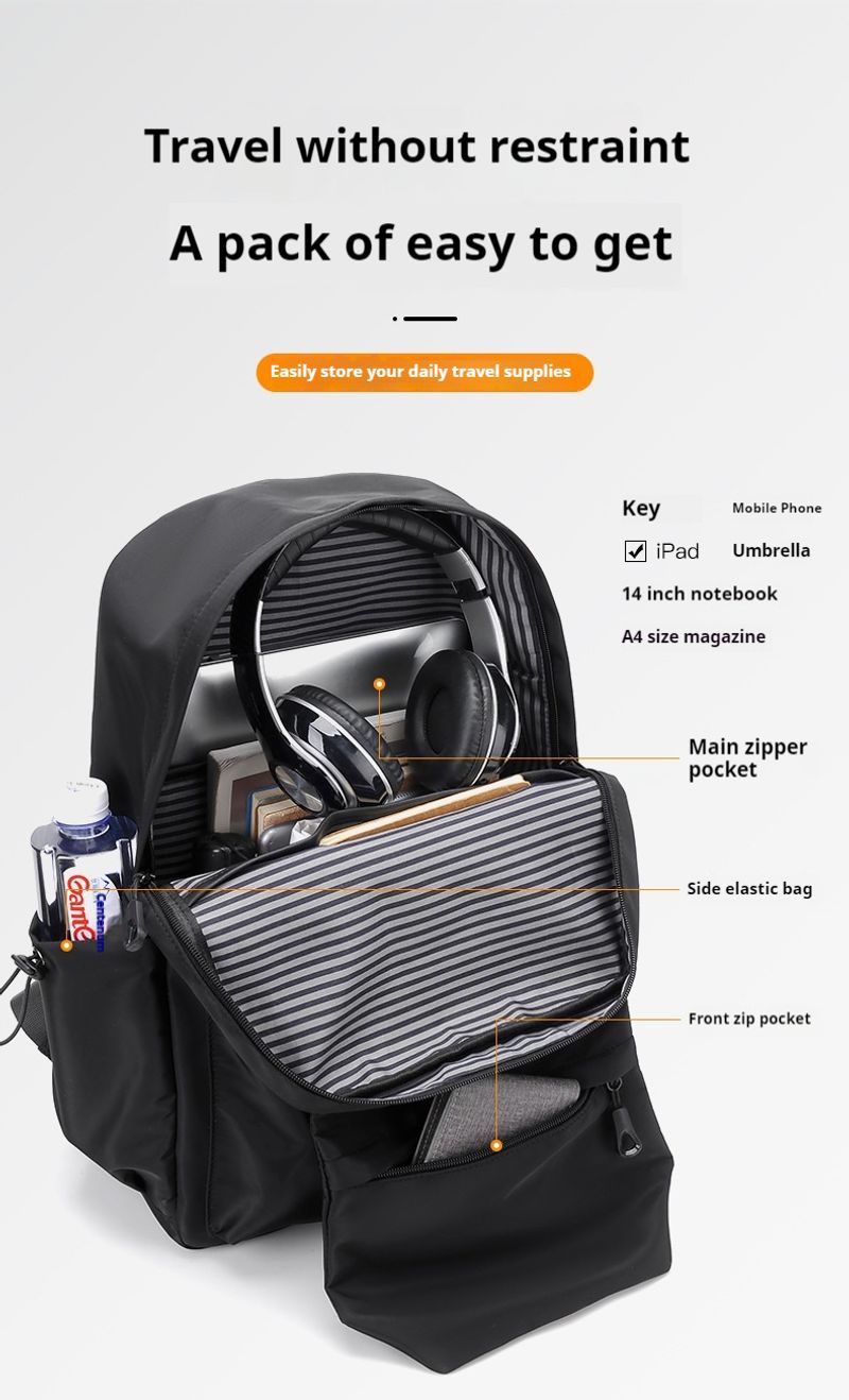 Männlicher High-School-Studentenrucksack, College-Studentenrucksack, Reisetasche, Computer-Freizeitrucksack_voghion.com