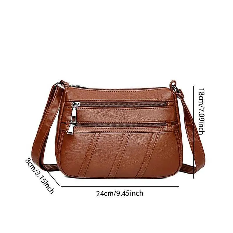 Geantă de damă de designer, geantă de umăr elegantă, din piele moale, tip crossbody, geantă casual, articol nou 2024 Y241115_voghion.com